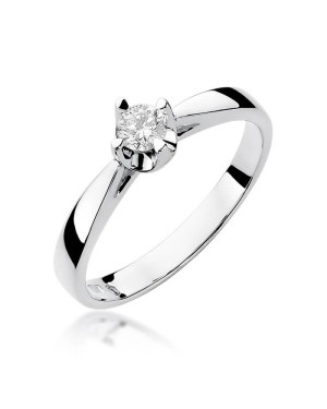 Engagement ring with diamond white gold 0.20ct
