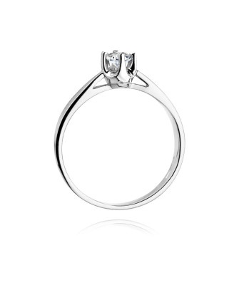 Engagement ring with diamond white gold 0.20ct