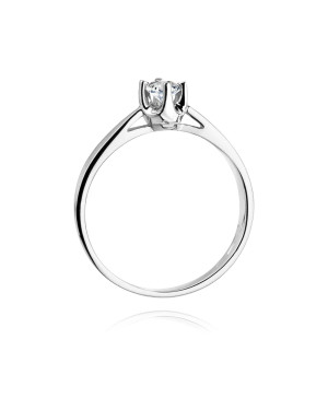 Engagement ring with diamond white gold 0.20ct