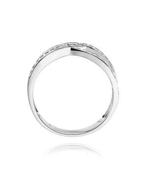 Złoty pierścionek z diamentem Białe złoto EW-215 0,27ct