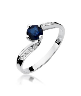 Sapphire ring white gold 0.50ct