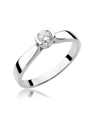 Gold ring with diamond White gold EW-223B 0.25ct