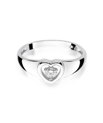 Gold ring with diamond White gold EW-1 0.10ct