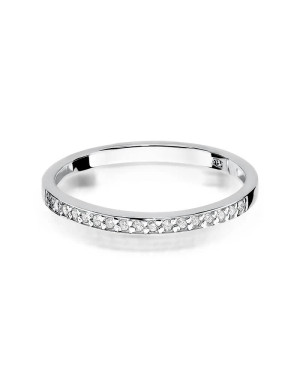 Złoty pierścionek z diamentem Białe złoto EW-306 0,09ct