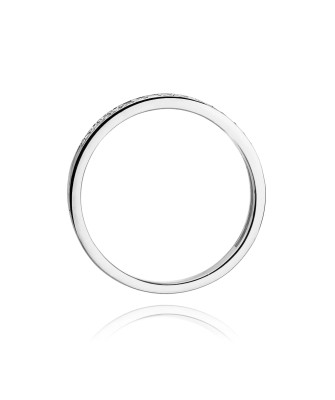 Złoty pierścionek z diamentem Białe złoto EW-306 0,09ct