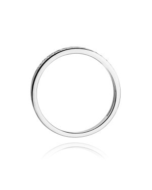 Złoty pierścionek z diamentem Białe złoto EW-306 0,09ct