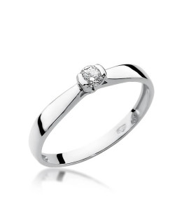 Diamond ring white gold 0.08ct