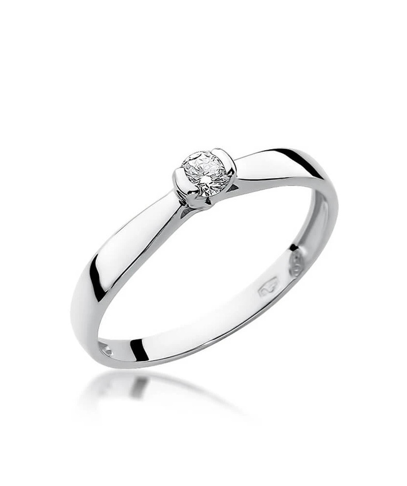 Diamond ring white gold 0.08ct