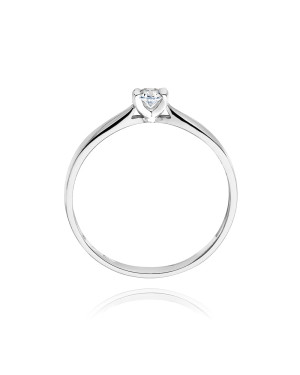 Pierścionek z diamentem białe złoto 0,08ct