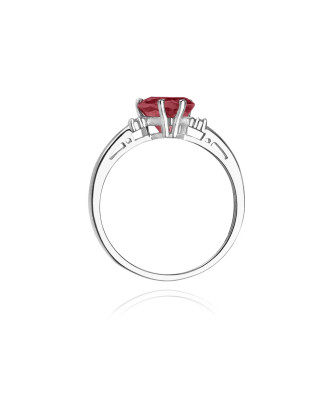 Pierścionek z rubinem białe złoto 1,70ct