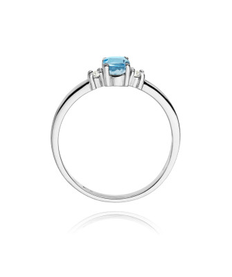 Gold ring with topaz white gold 0.50ct