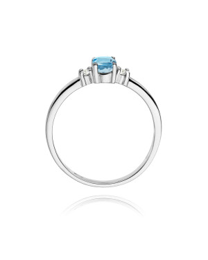 Gold ring with topaz white gold 0.50ct