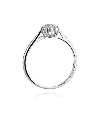 Engagement ring with diamond white gold 0.10ct
