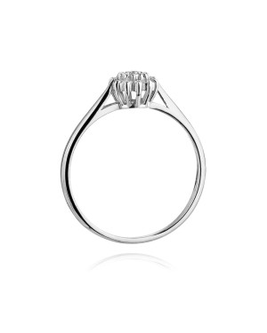 Engagement ring with diamond white gold 0.10ct