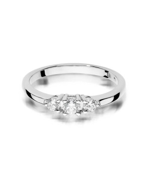 Gold ring with diamond White gold EW-377 0.33ct