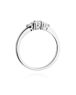 Złoty pierścionek z diamentem Białe złoto EW-377 0,33ct