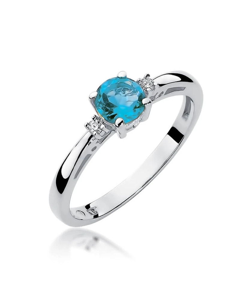 Gold ring with topaz white gold 0.50ct
