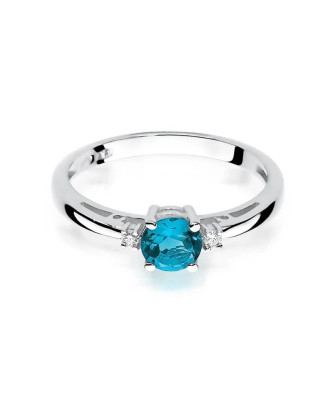 Gold ring with topaz white gold 0.50ct