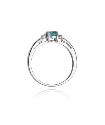 Gold ring with topaz white gold 0.50ct