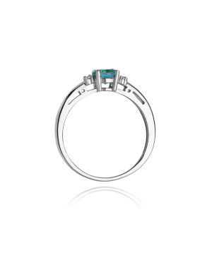 Gold ring with topaz white gold 0.50ct