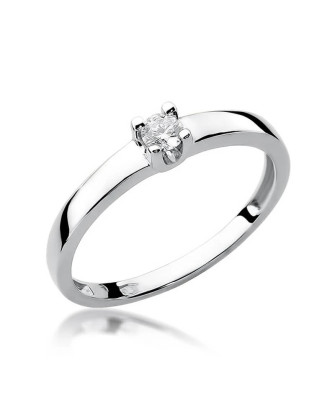 Diamond ring white gold 0.10ct