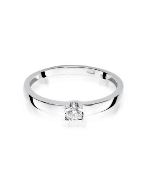 Diamond ring white gold 0.10ct