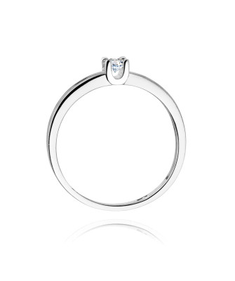 Diamond ring white gold 0.10ct