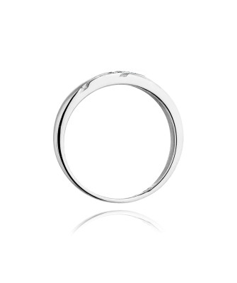 Diamond ring band white gold 0.02ct