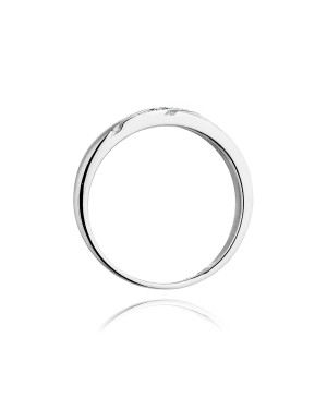 Diamond ring band white gold 0.02ct