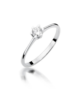 Engagement ring made of white gold 0.23ct