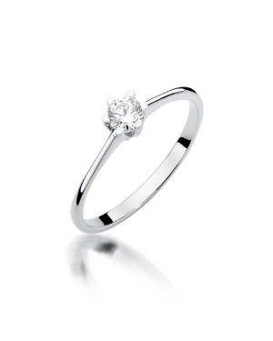 Engagement ring made of white gold 0.23ct