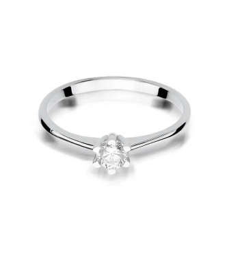 Engagement ring made of white gold 0.23ct