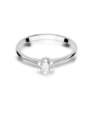 Engagement ring made of white gold 0.23ct