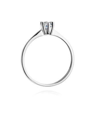 Engagement ring made of white gold 0.23ct