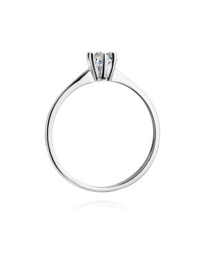 Engagement ring made of white gold 0.23ct