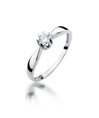 Engagement ring made of white gold 0.15ct