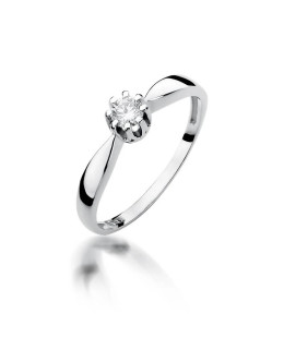 Engagement ring made of white gold 0.15ct