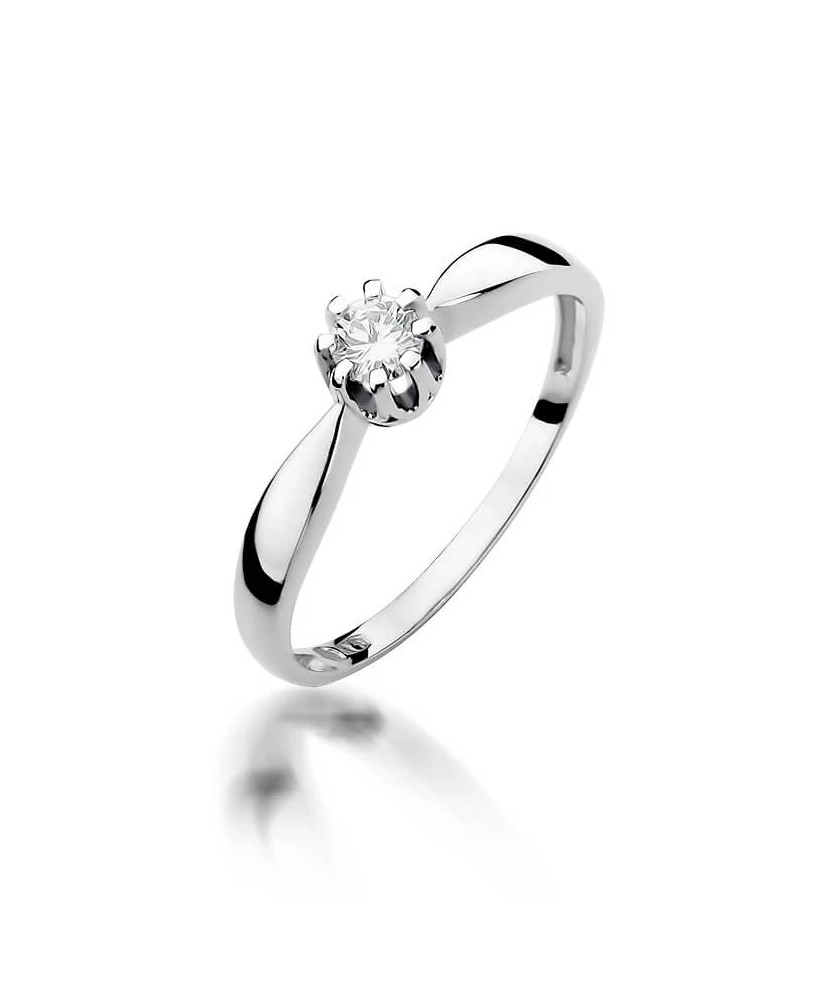Engagement ring made of white gold 0.15ct