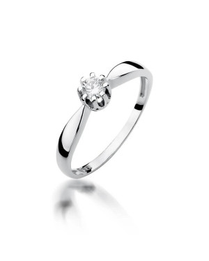 Engagement ring made of white gold 0.15ct