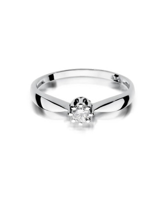 Engagement ring made of white gold 0.15ct