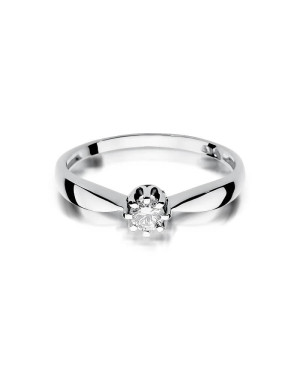 Engagement ring made of white gold 0.15ct