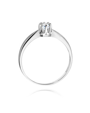 Engagement ring made of white gold 0.15ct