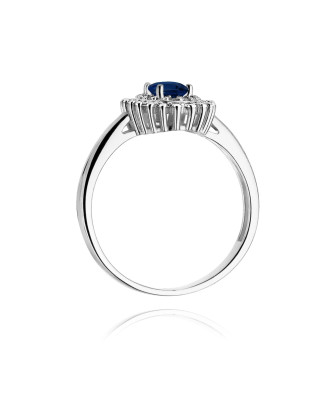 Gold ring with sapphire white gold 0.70ct