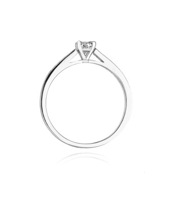 Pierścionek z białego złota diamenty 0,36ct