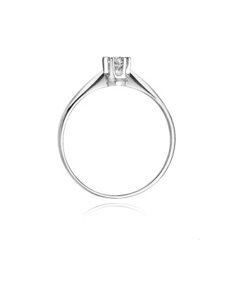 Gold engagement ring with diamond white gold 0.10ct