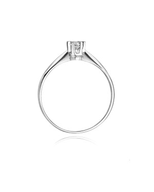 Gold engagement ring with diamond white gold 0.10ct