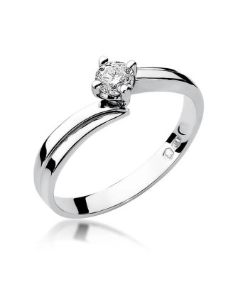 Diamond engagement ring white gold 0.25ct