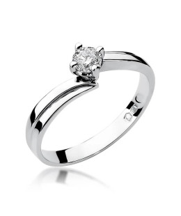 Diamond engagement ring white gold 0.25ct