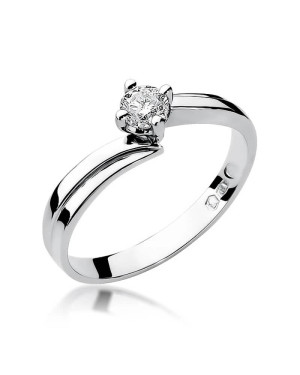 Diamond engagement ring white gold 0.25ct