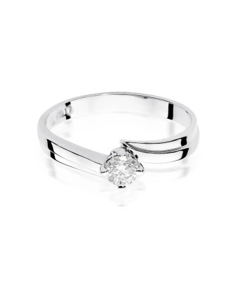Diamond engagement ring white gold 0.25ct